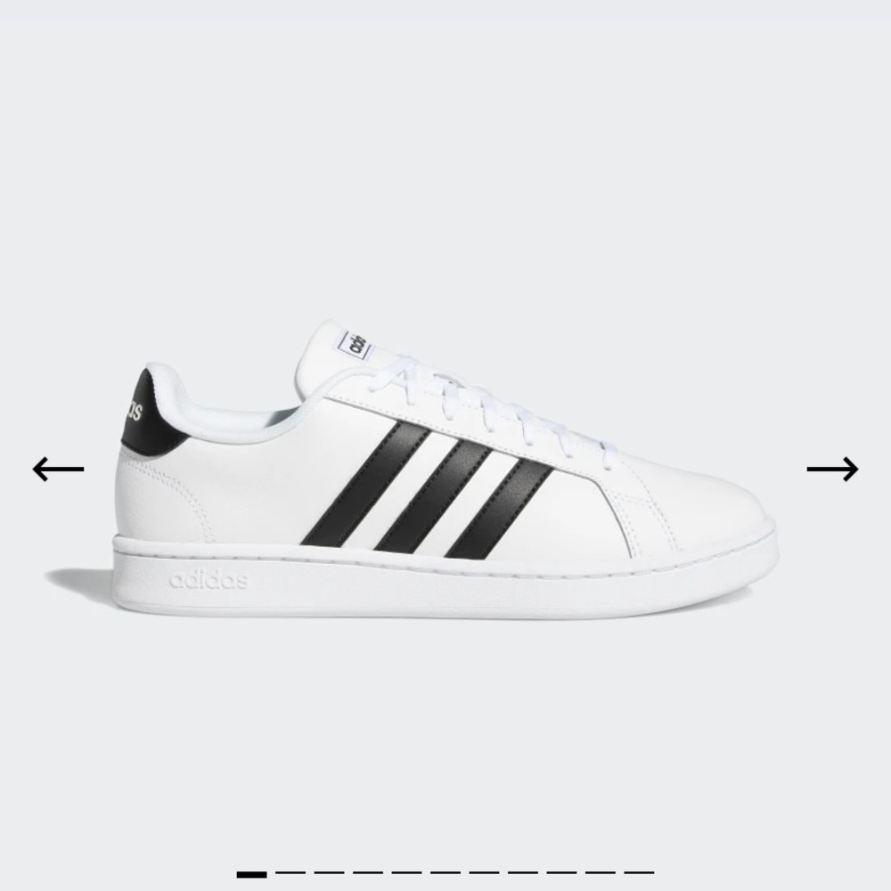 Adidas classic white and black shoes